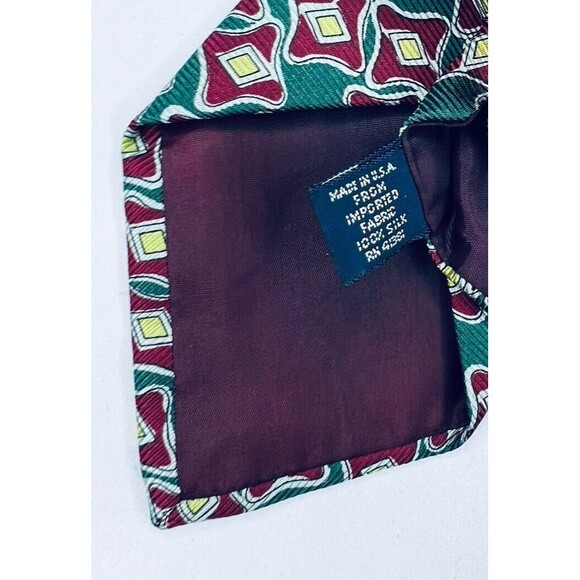 Vintage Polo by Ralph Lauren 57" Tie Handmade 100% Silk Multicolor Geometric USA - Picture 5 of 5